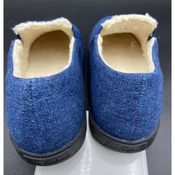 Sam Edelman Flat Denim Shoes Holy Cow Embroidery Blue Color Size 4 - Picture 8 of 10